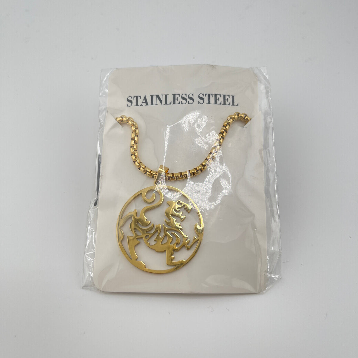 Shotokan Tiger Necklace | Stainless Steel Karate Pendant | 56 cm Chain