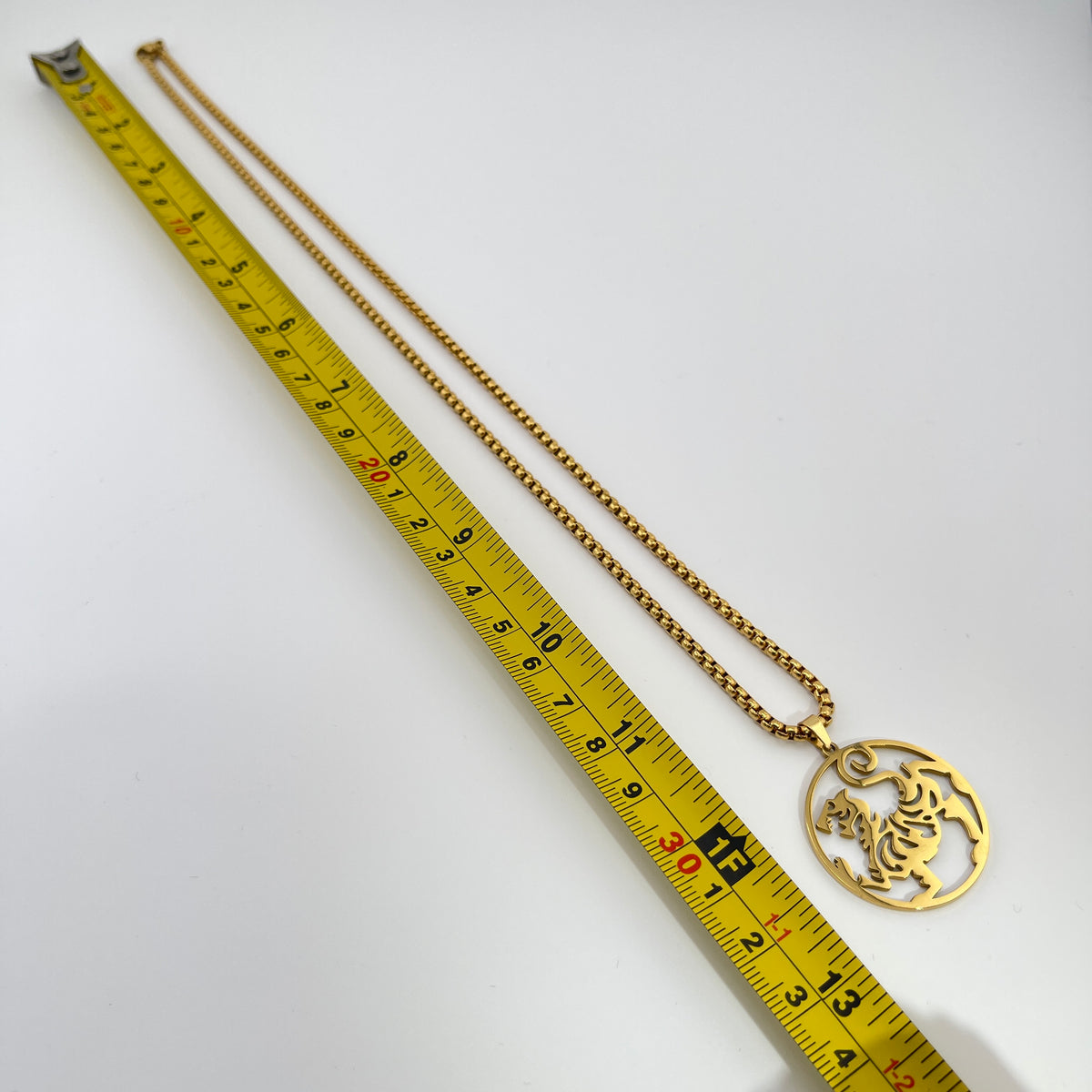 Shotokan Tiger Necklace | Stainless Steel Karate Pendant | 56 cm Chain