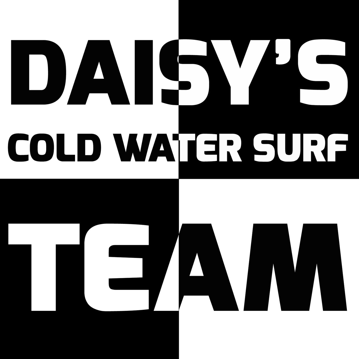 Daisy's Cold Water Surf TEAM Surfboard Sticker