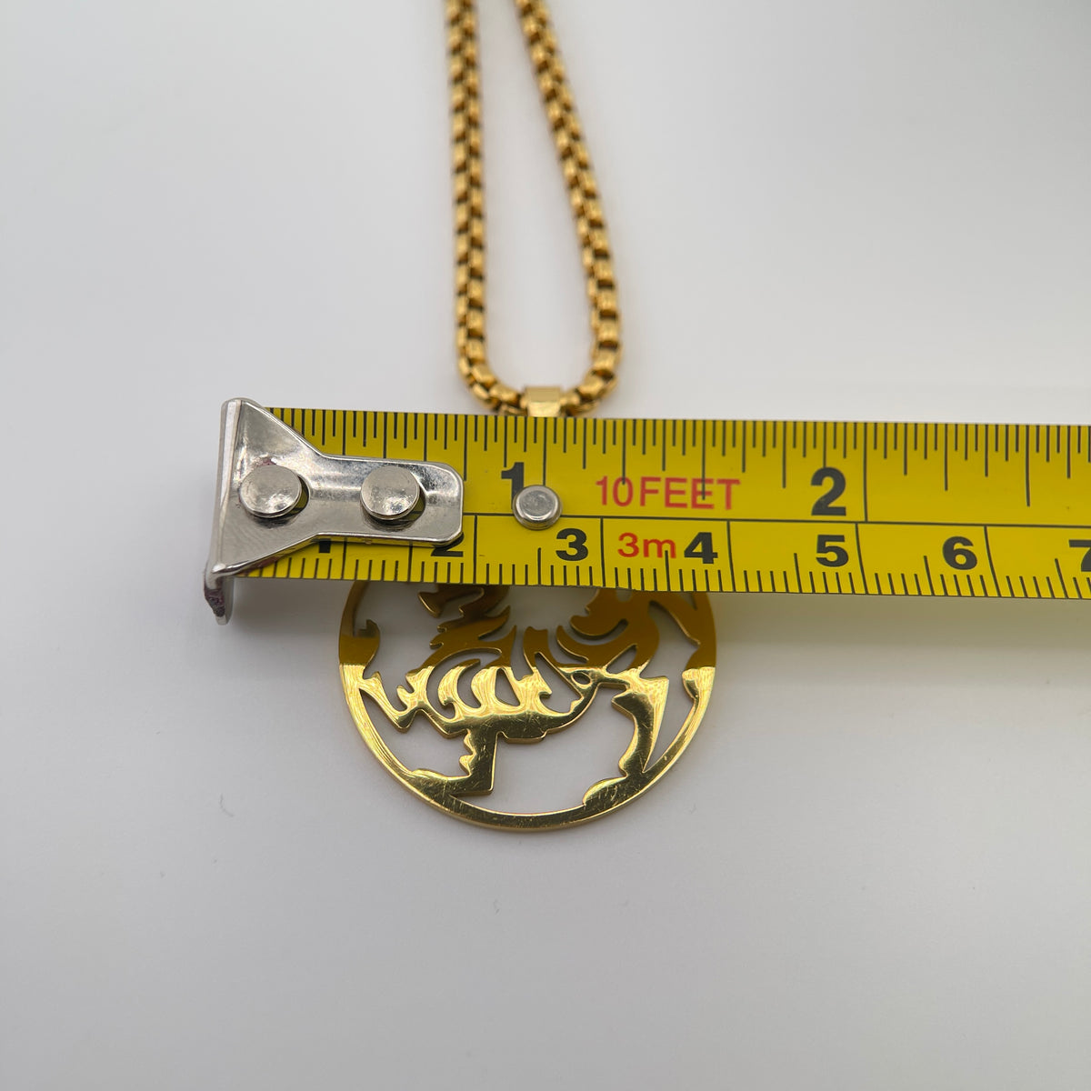 Shotokan Tiger Necklace | Stainless Steel Karate Pendant | 56 cm Chain